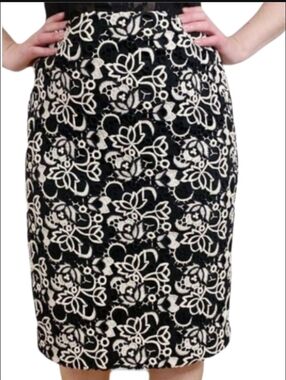 Talbots Crochet Lace Pencil Straight Skirt